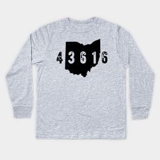 43616 Zip Code Toledo Ohio Kids Long Sleeve T-Shirt